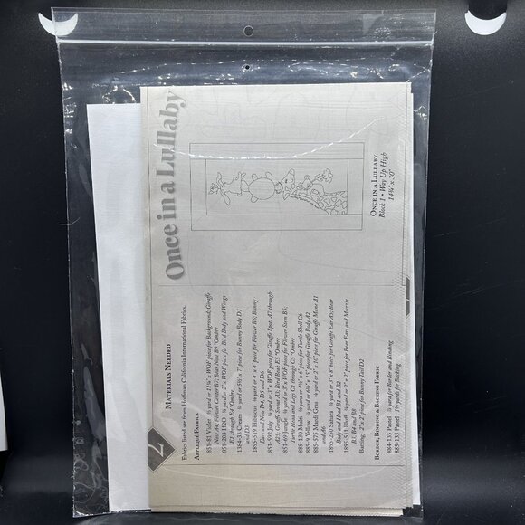 McKenna Ryan Block 1 “Way Up High” Applique Quilt Sewing Pattern Uncut FF - Picture 3 of 6